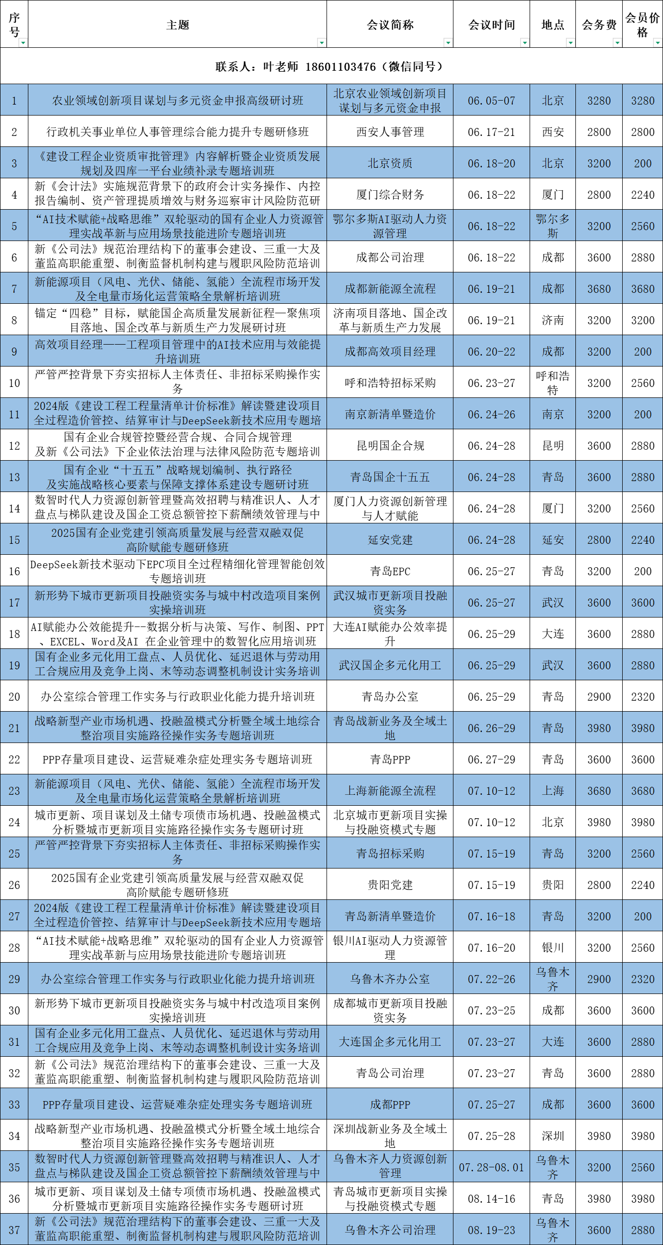 中建政研2025年6月-8月公开课日程表